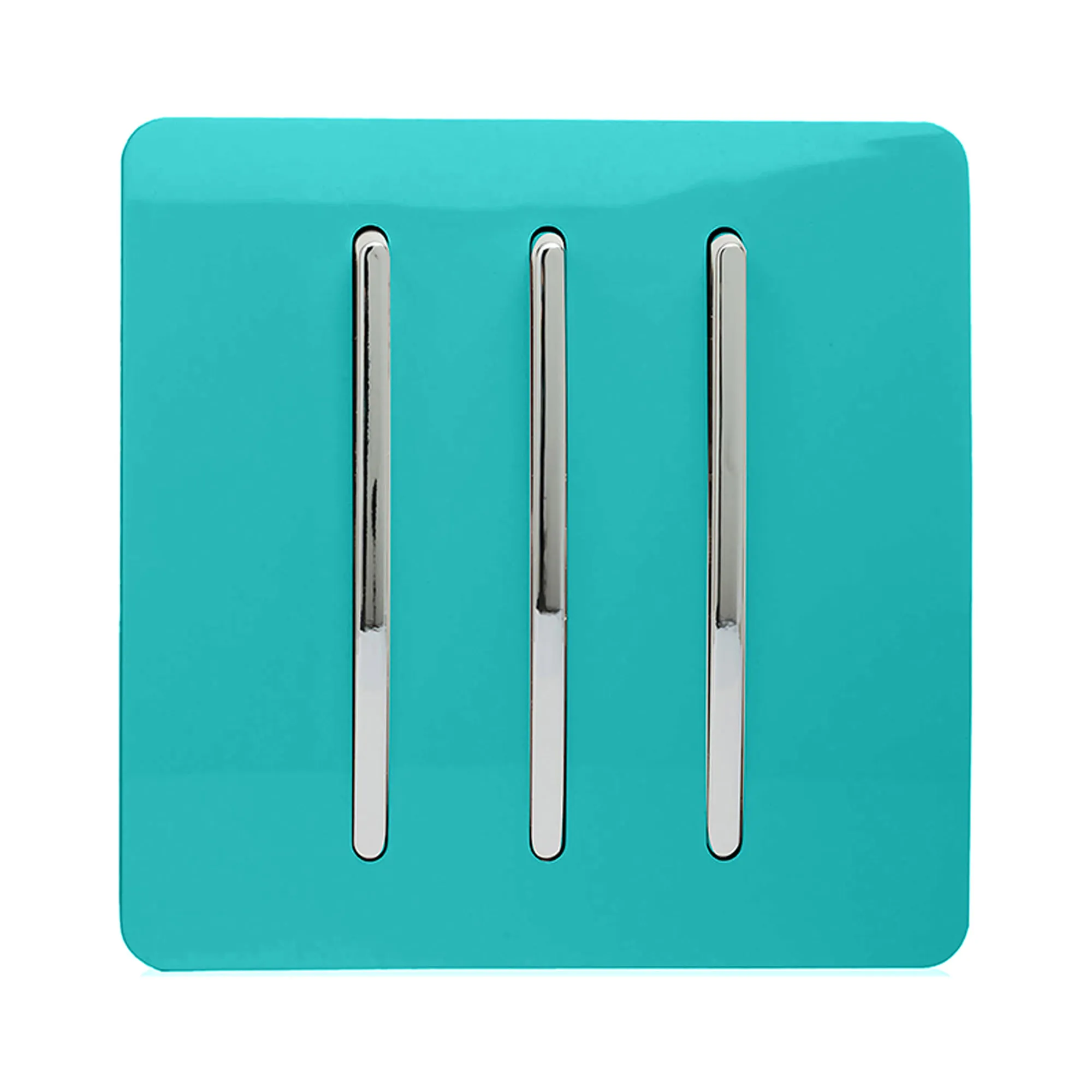 ART-SS6BT  3 Gang 2 Way 10 Amp Rocker Bright Teal